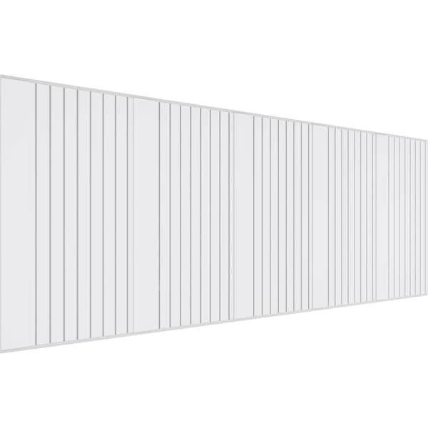 Ekena Millwork Set of Five Panels for 94 1/2"W x 36 1/4"H Framed Beadboard Fretwork Wainscot Wall Paneling WPKP18X01X15FBD - main